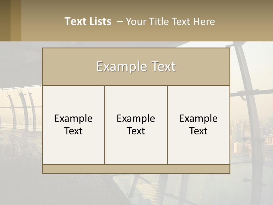 A View Of A City From A High Rise Building PowerPoint Template