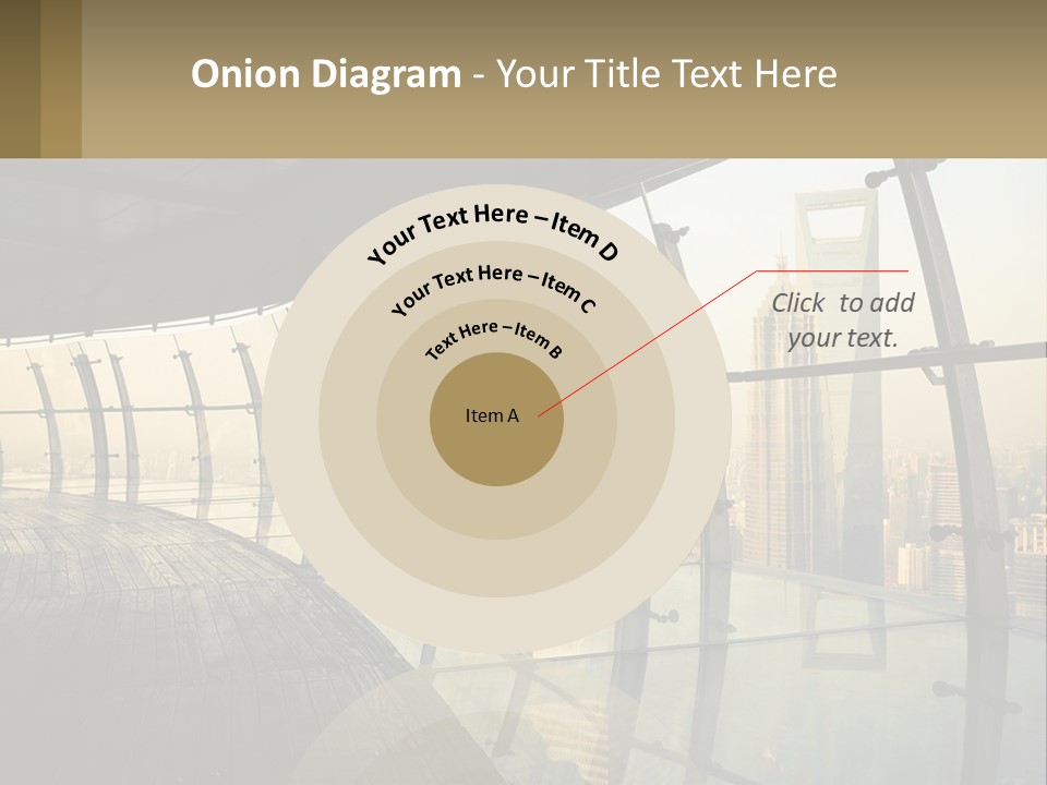 A View Of A City From A High Rise Building PowerPoint Template