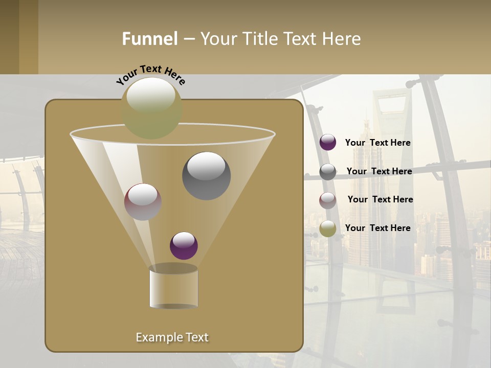 A View Of A City From A High Rise Building PowerPoint Template