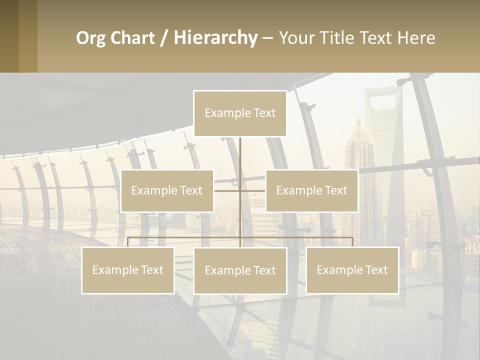 A View Of A City From A High Rise Building PowerPoint Template