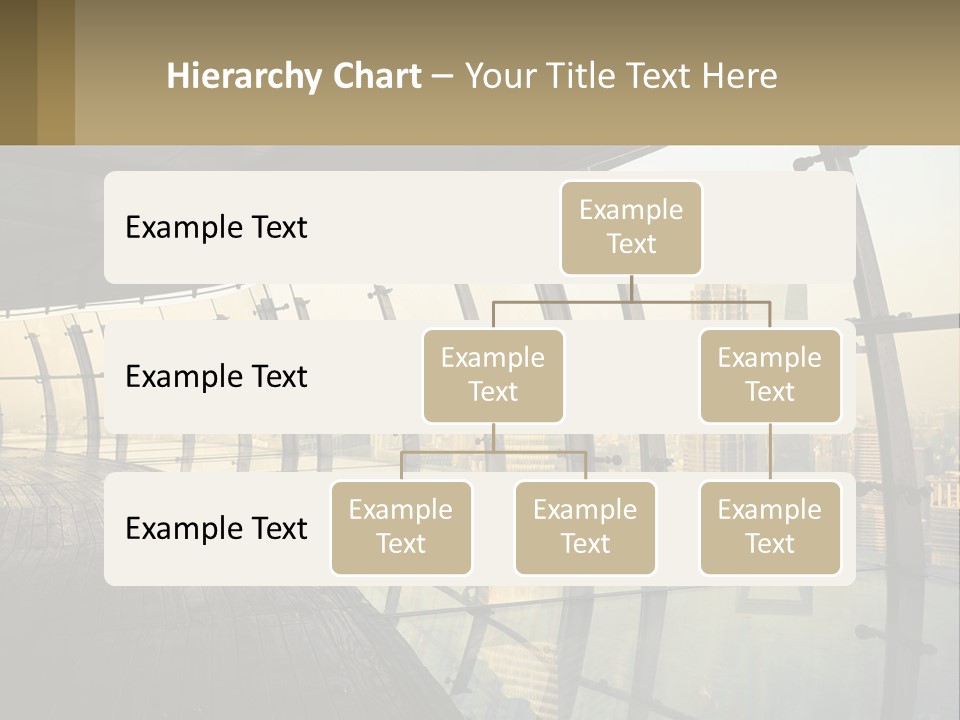 A View Of A City From A High Rise Building PowerPoint Template