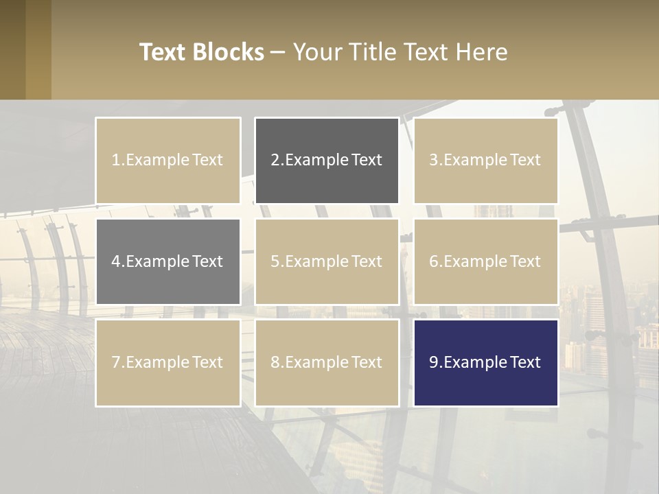 A View Of A City From A High Rise Building PowerPoint Template