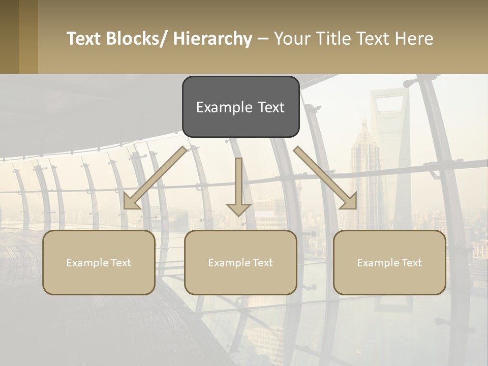 A View Of A City From A High Rise Building PowerPoint Template