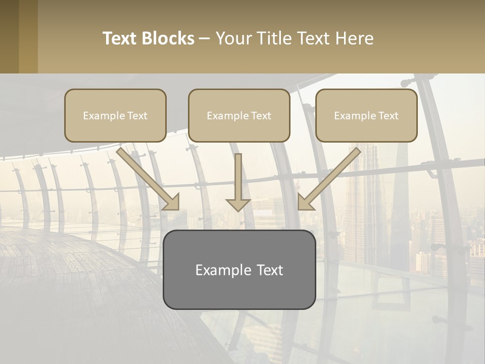A View Of A City From A High Rise Building PowerPoint Template
