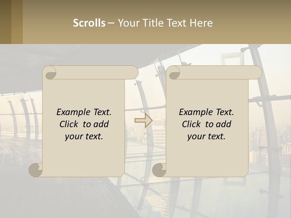 A View Of A City From A High Rise Building PowerPoint Template