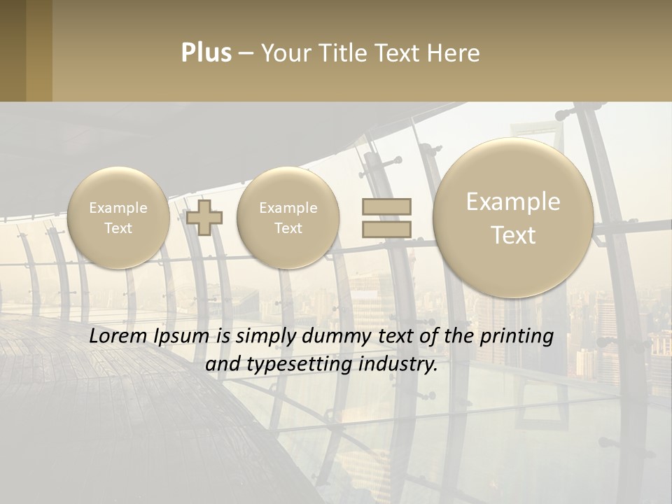 A View Of A City From A High Rise Building PowerPoint Template