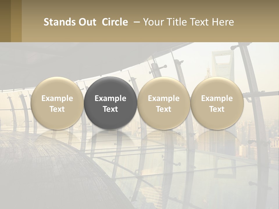 A View Of A City From A High Rise Building PowerPoint Template