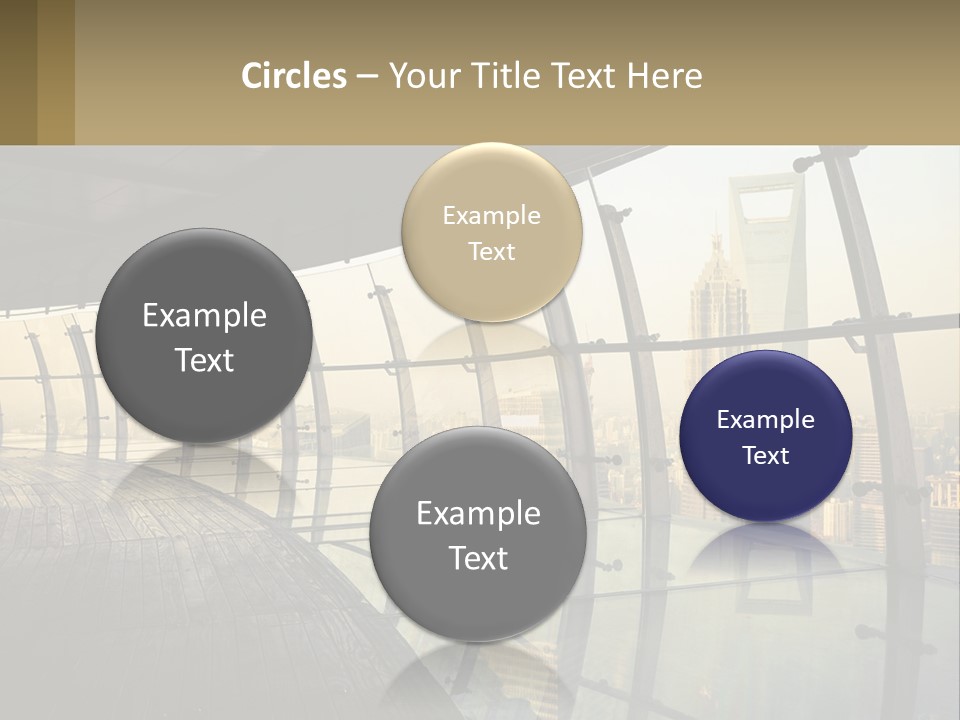 A View Of A City From A High Rise Building PowerPoint Template