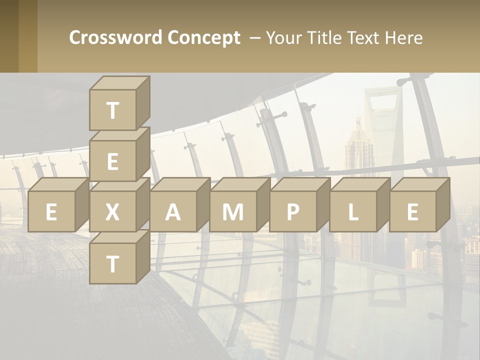 A View Of A City From A High Rise Building PowerPoint Template