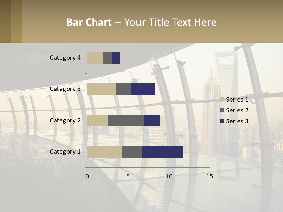 A View Of A City From A High Rise Building PowerPoint Template