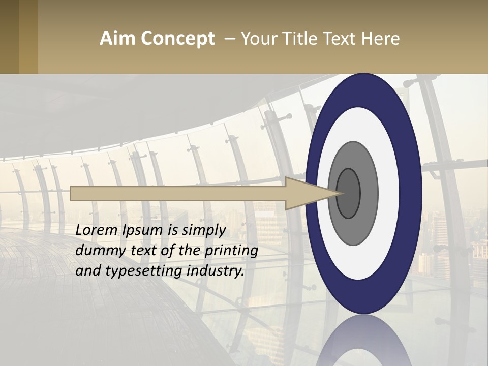 A View Of A City From A High Rise Building PowerPoint Template