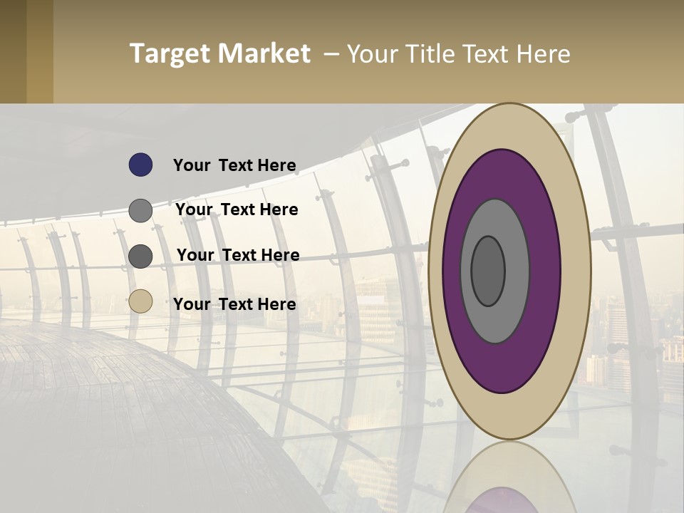 A View Of A City From A High Rise Building PowerPoint Template