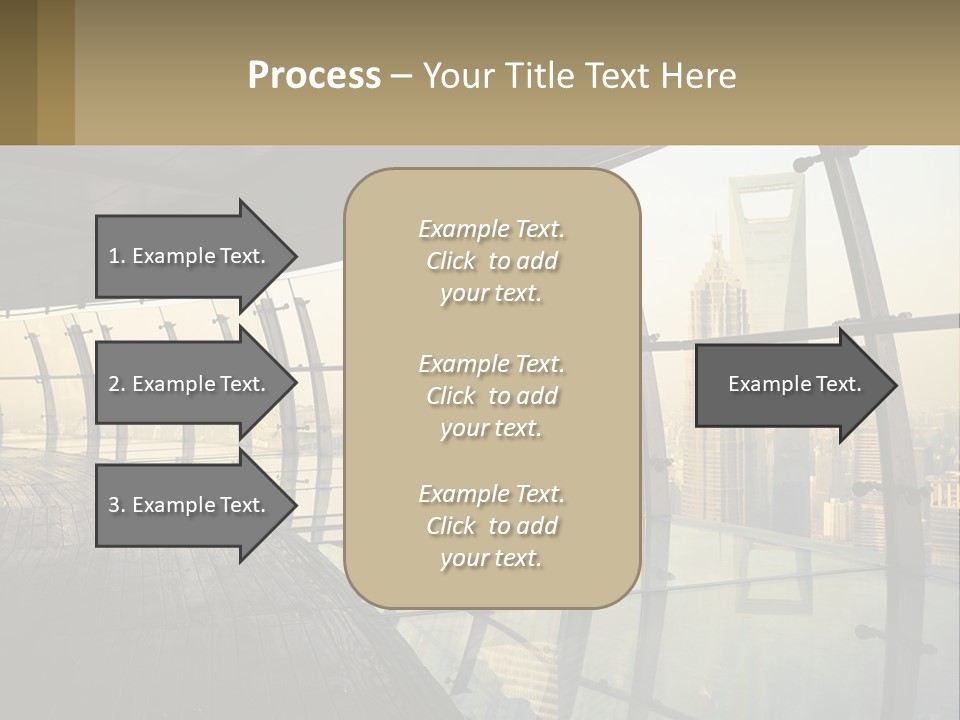 A View Of A City From A High Rise Building PowerPoint Template