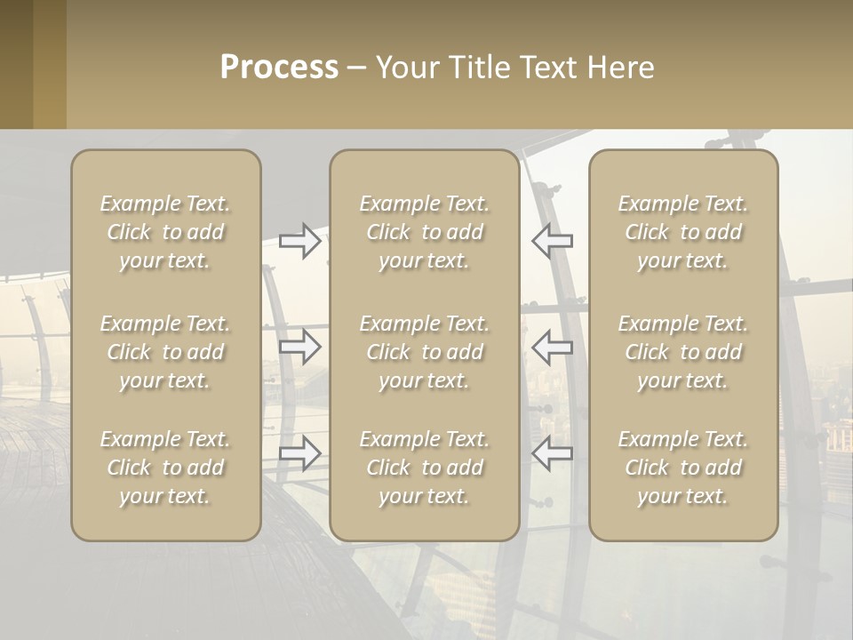 A View Of A City From A High Rise Building PowerPoint Template