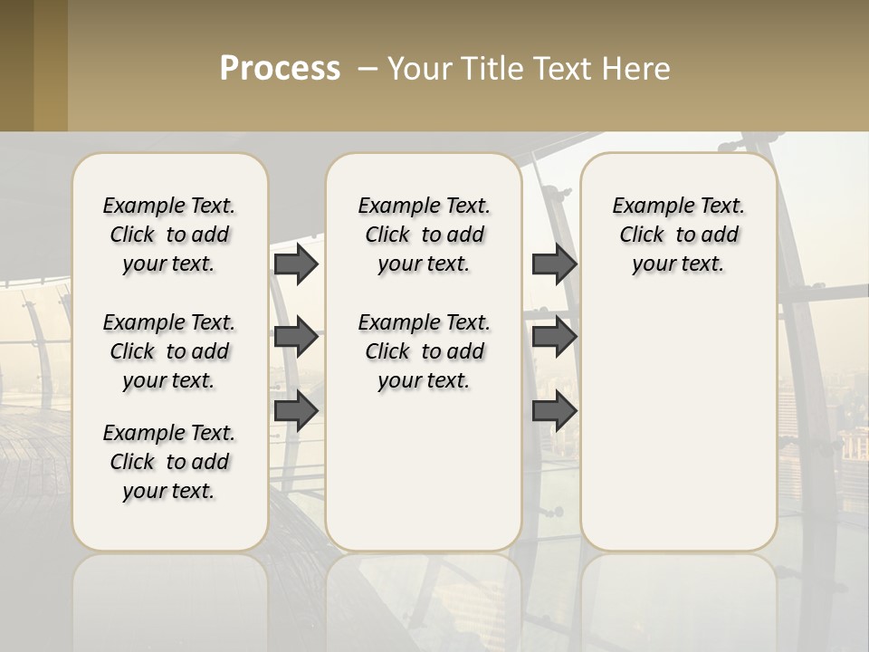 A View Of A City From A High Rise Building PowerPoint Template