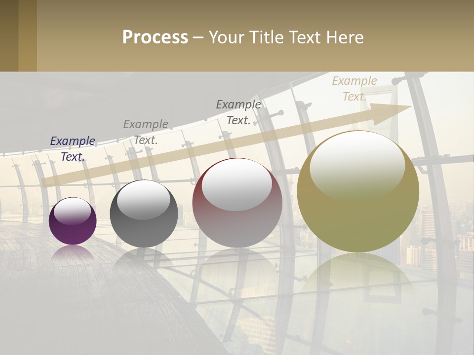 A View Of A City From A High Rise Building PowerPoint Template