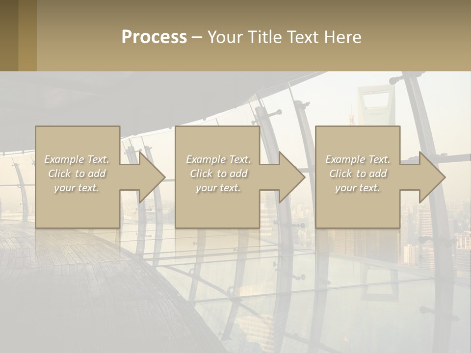 A View Of A City From A High Rise Building PowerPoint Template