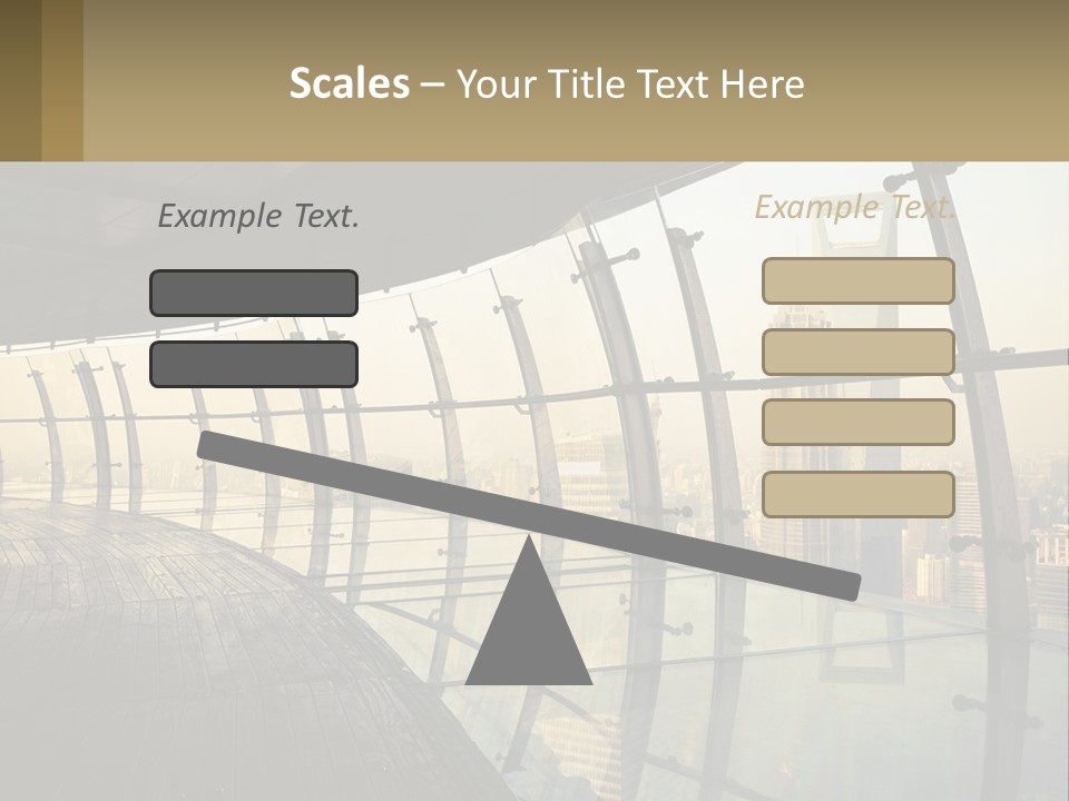 A View Of A City From A High Rise Building PowerPoint Template