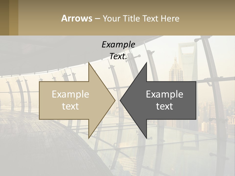 A View Of A City From A High Rise Building PowerPoint Template