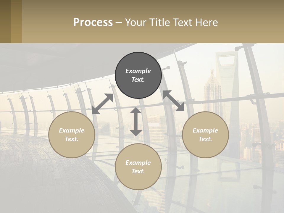 A View Of A City From A High Rise Building PowerPoint Template