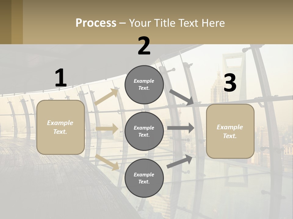 A View Of A City From A High Rise Building PowerPoint Template