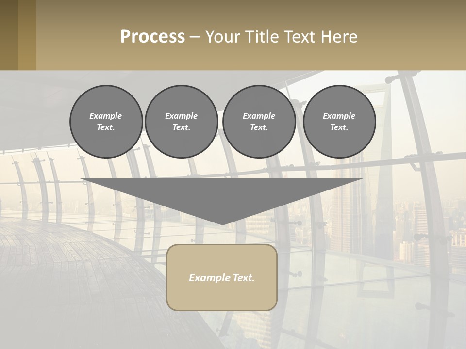 A View Of A City From A High Rise Building PowerPoint Template