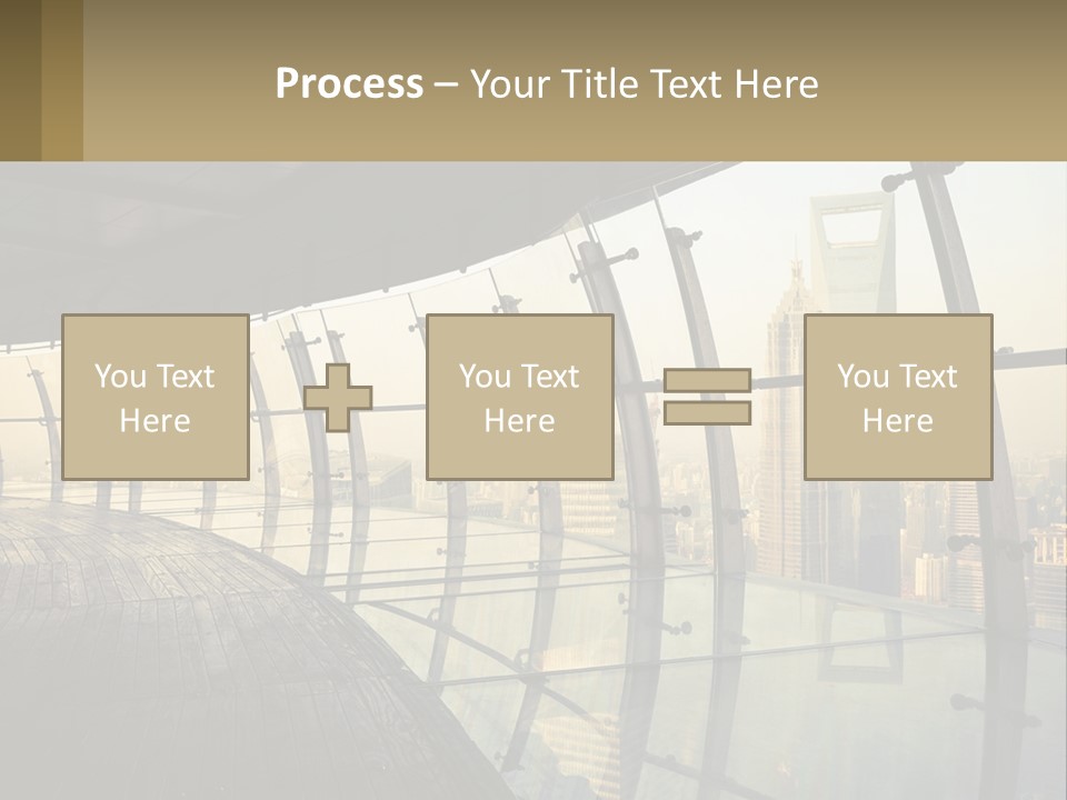 A View Of A City From A High Rise Building PowerPoint Template