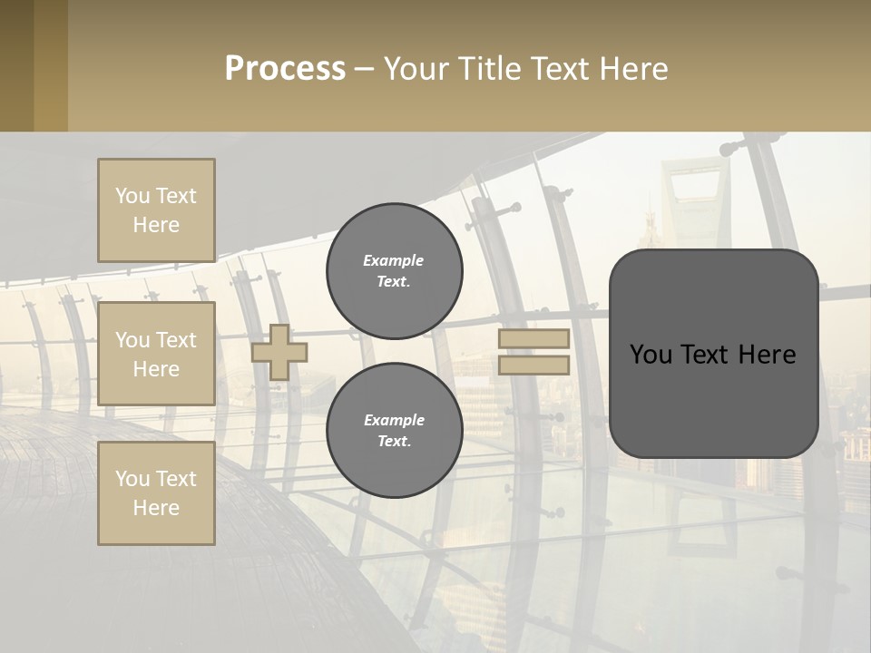 A View Of A City From A High Rise Building PowerPoint Template