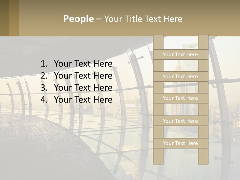 A View Of A City From A High Rise Building PowerPoint Template