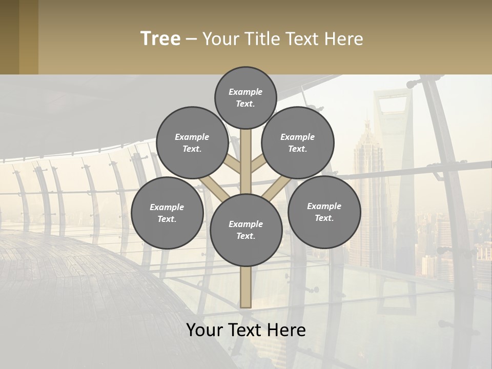 A View Of A City From A High Rise Building PowerPoint Template