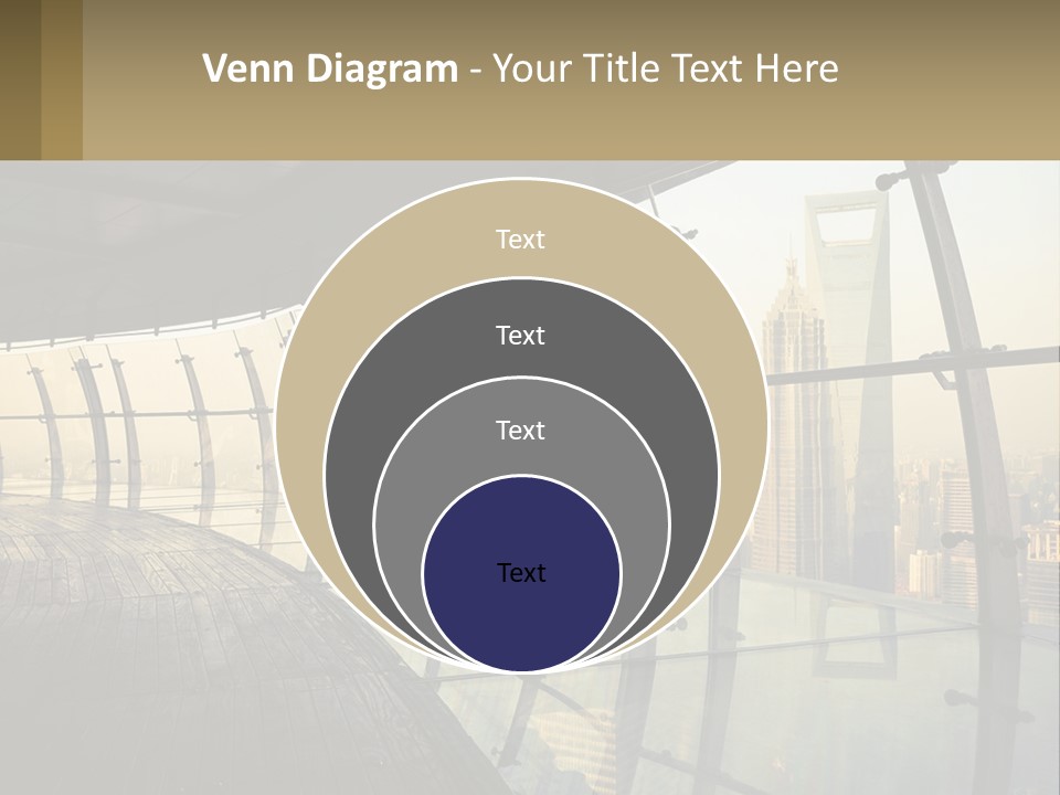A View Of A City From A High Rise Building PowerPoint Template