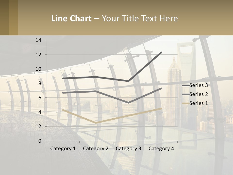 A View Of A City From A High Rise Building PowerPoint Template