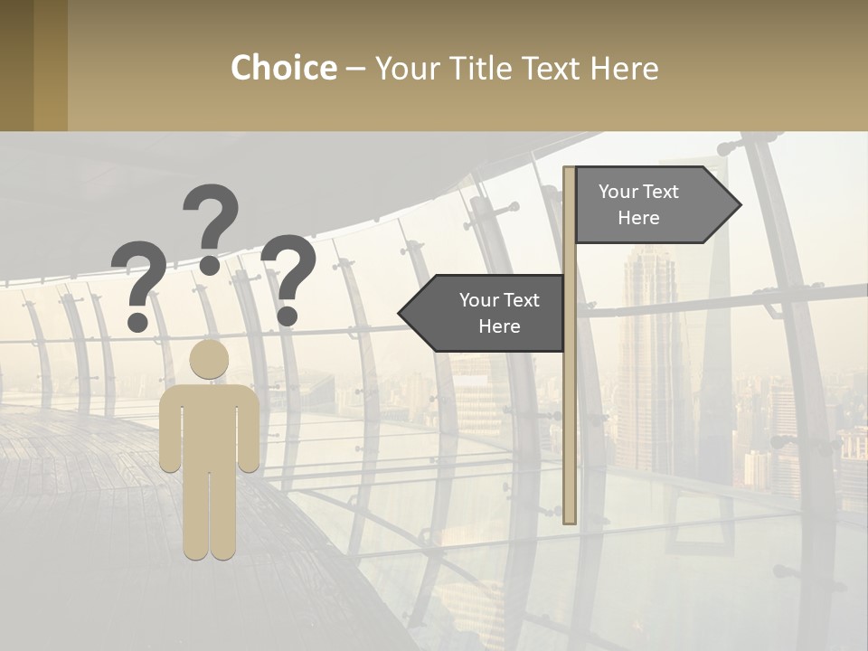 A View Of A City From A High Rise Building PowerPoint Template