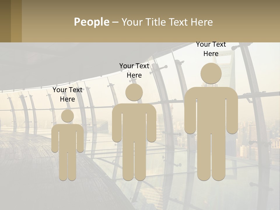 A View Of A City From A High Rise Building PowerPoint Template