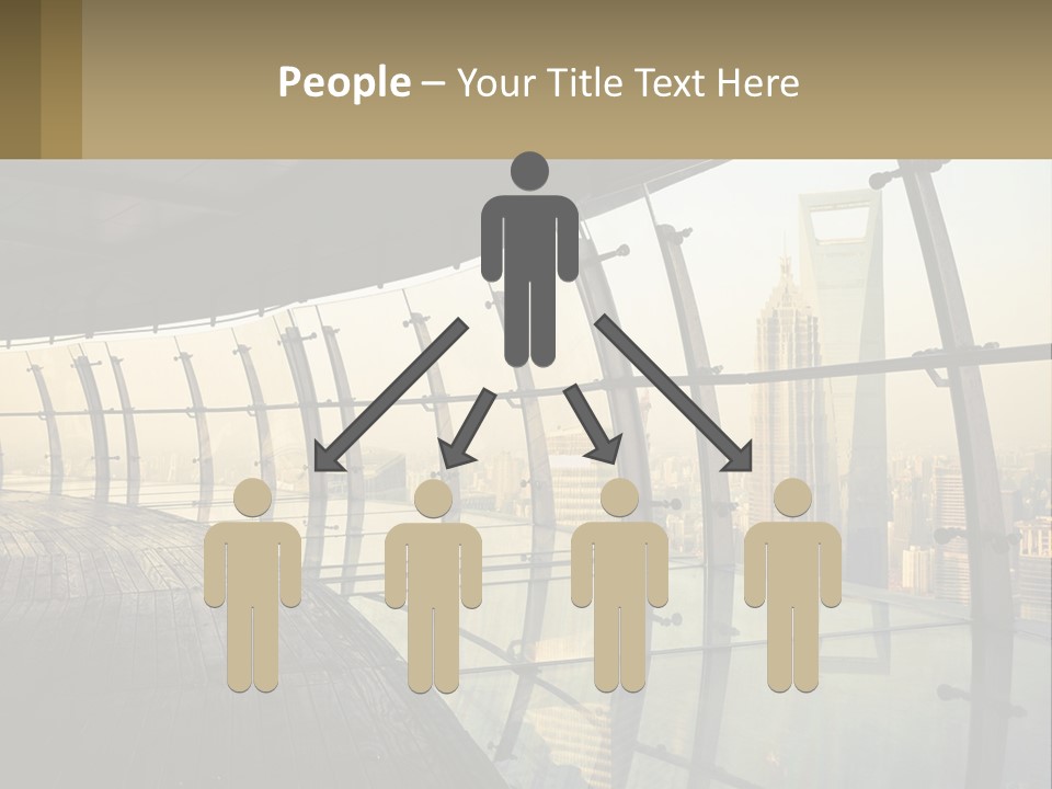 A View Of A City From A High Rise Building PowerPoint Template