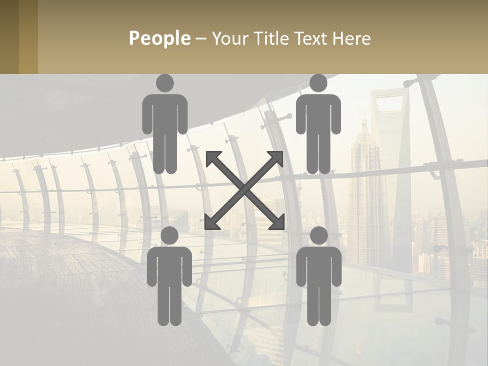 A View Of A City From A High Rise Building PowerPoint Template