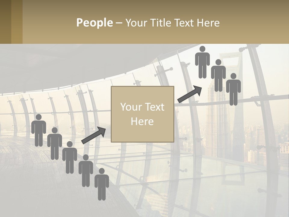 A View Of A City From A High Rise Building PowerPoint Template