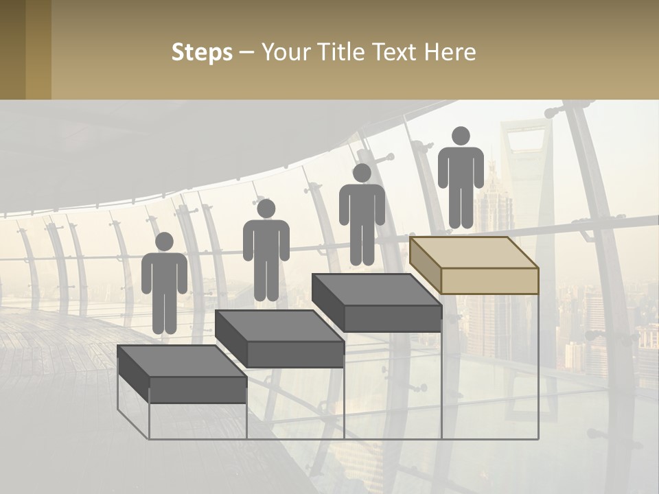 A View Of A City From A High Rise Building PowerPoint Template