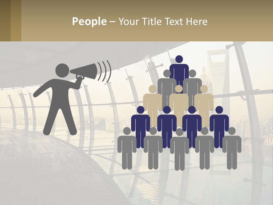 A View Of A City From A High Rise Building PowerPoint Template