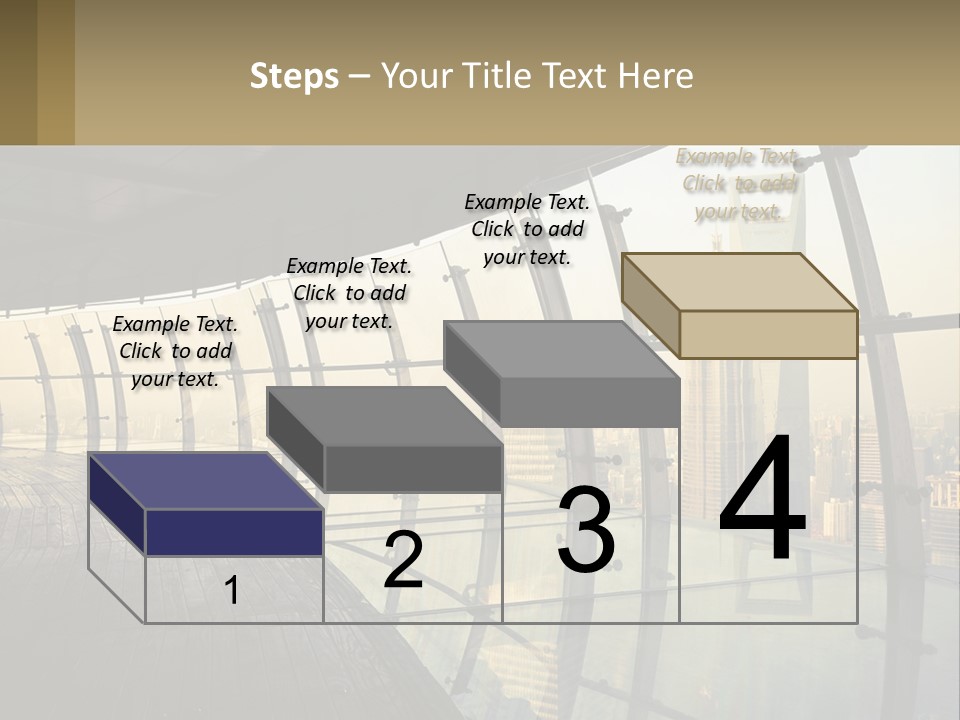 A View Of A City From A High Rise Building PowerPoint Template