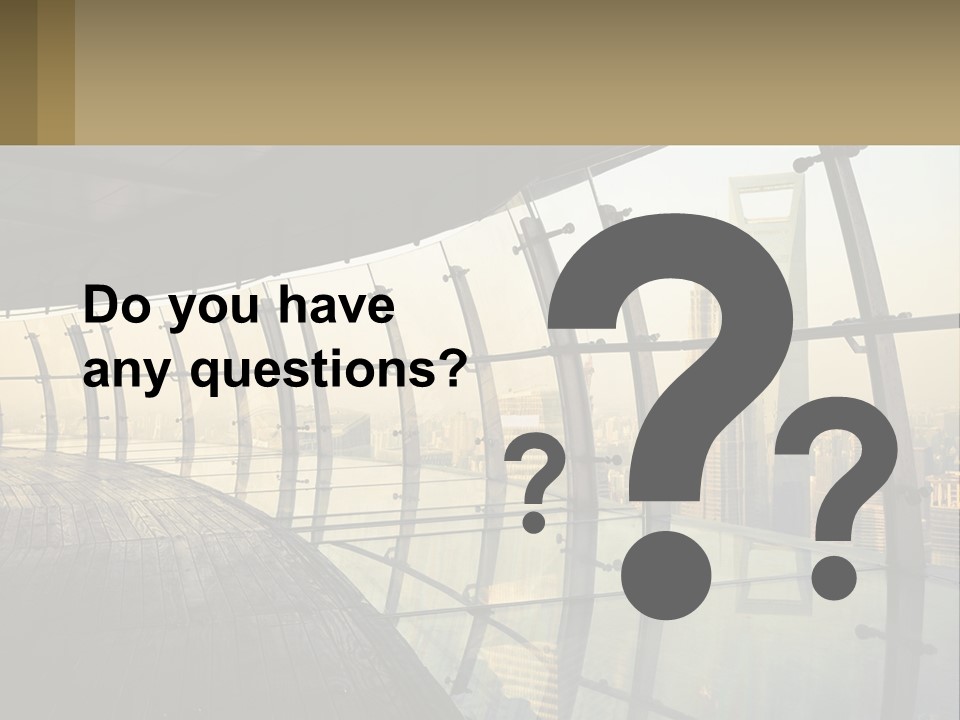 A View Of A City From A High Rise Building PowerPoint Template