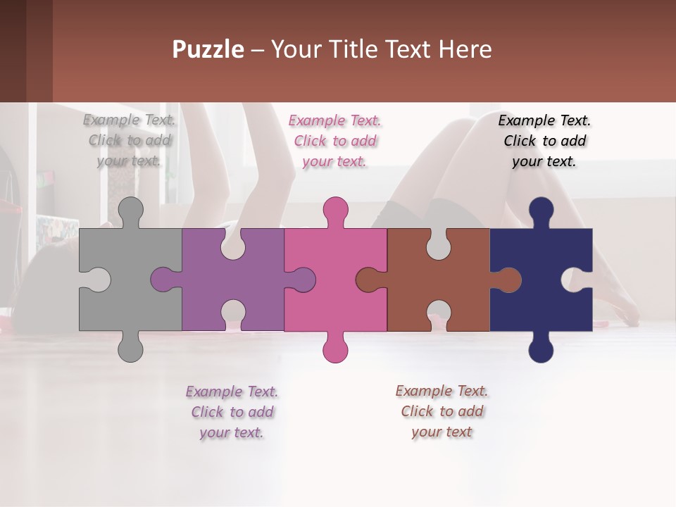 A Woman Laying On The Floor With A Dumbbell PowerPoint Template