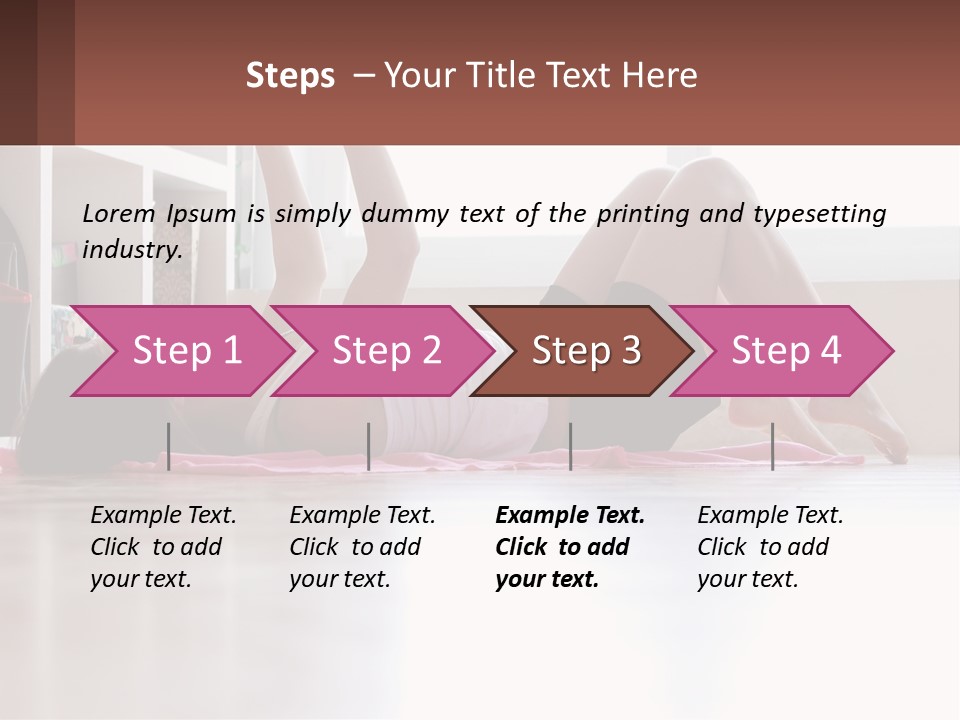 A Woman Laying On The Floor With A Dumbbell PowerPoint Template