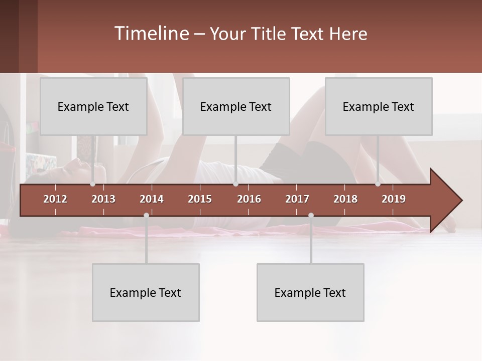 A Woman Laying On The Floor With A Dumbbell PowerPoint Template