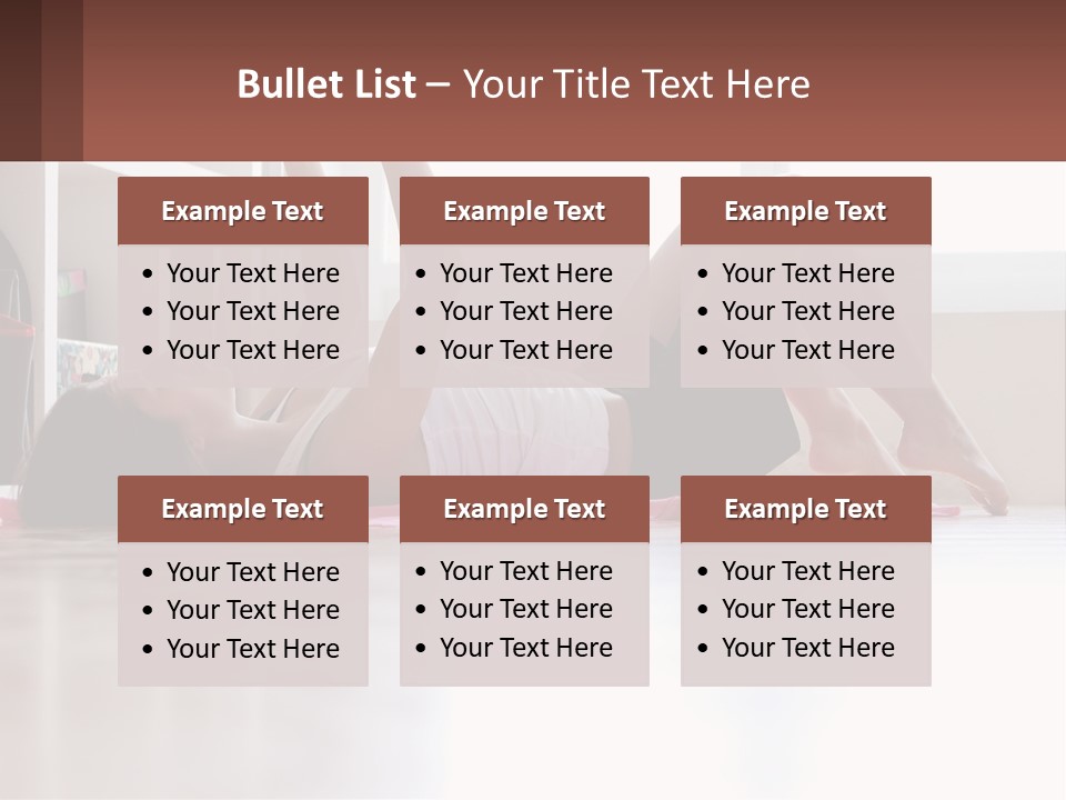 A Woman Laying On The Floor With A Dumbbell PowerPoint Template