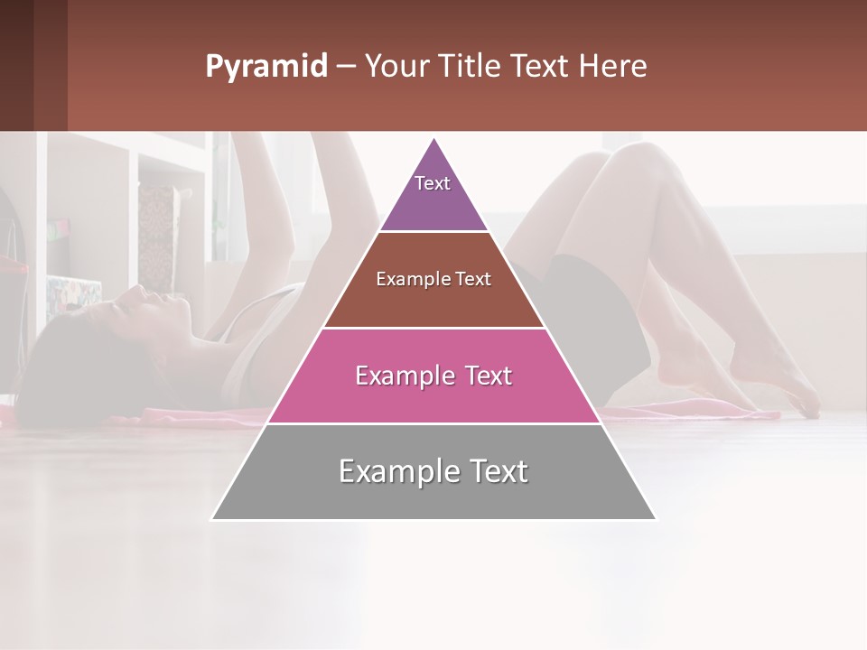 A Woman Laying On The Floor With A Dumbbell PowerPoint Template