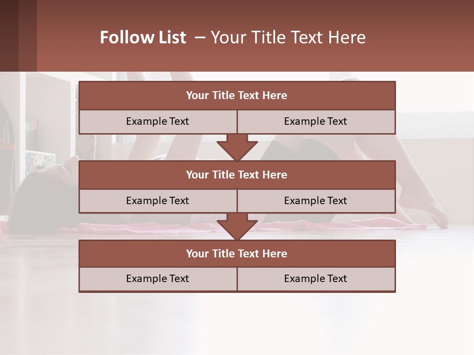 A Woman Laying On The Floor With A Dumbbell PowerPoint Template