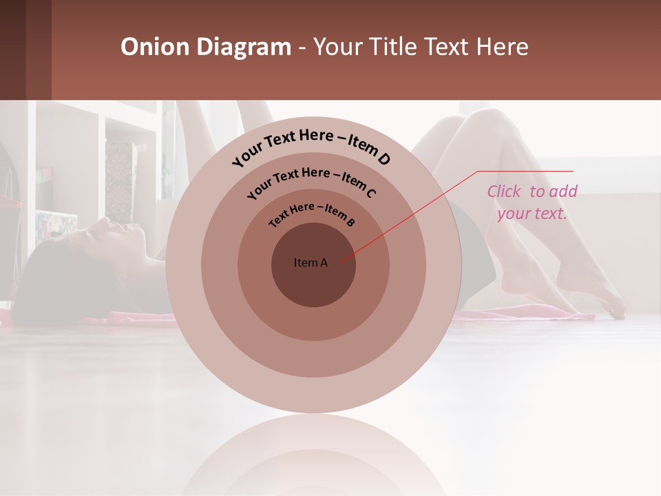 A Woman Laying On The Floor With A Dumbbell PowerPoint Template