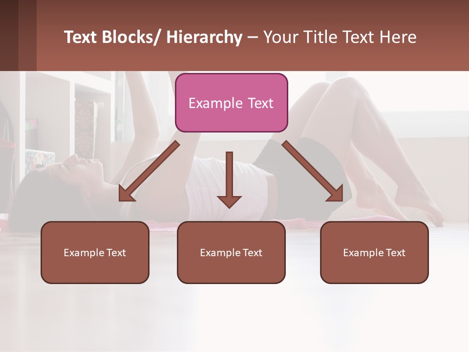 A Woman Laying On The Floor With A Dumbbell PowerPoint Template