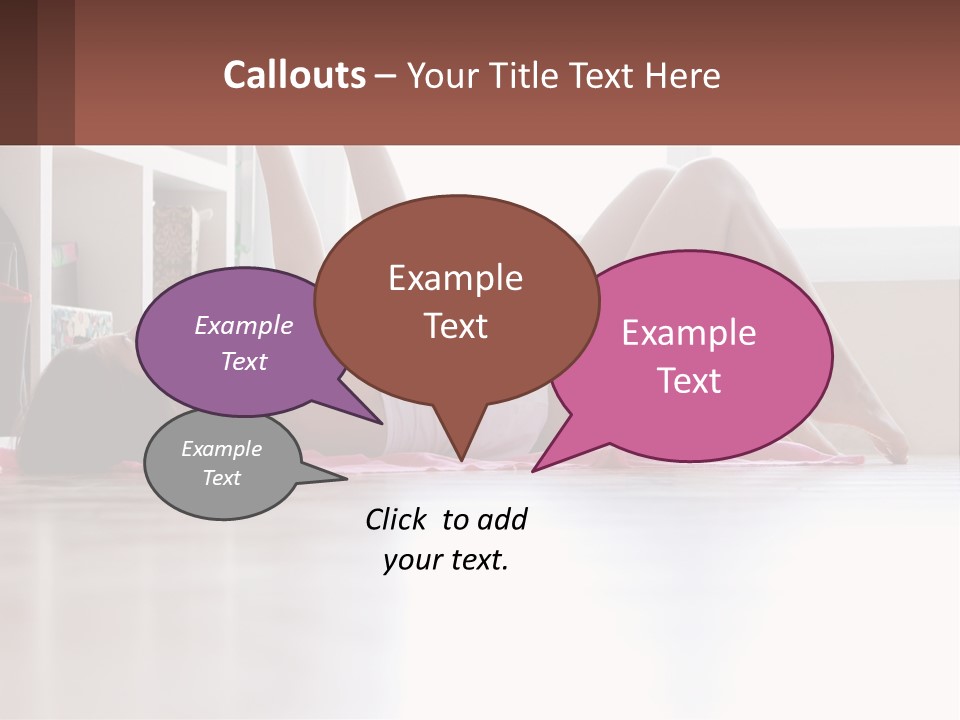 A Woman Laying On The Floor With A Dumbbell PowerPoint Template